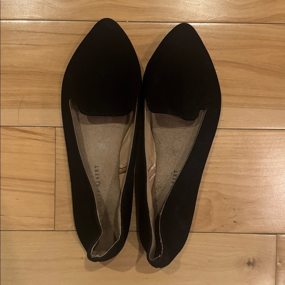 Black Pointed Toe Flats